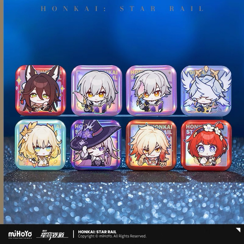 [ พร้อมส่ง / Official ] Honkai Star Rail - Emoji Badge ฮงไค สตาร์เรล เข็มกลัด อีโมจิ Chibi Sunday Herta Mydei Acheron