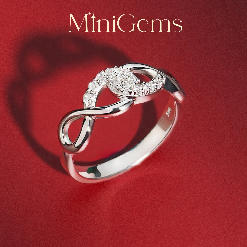 MiniGems แหวน เงินแท้ 92.5 เพชรสวิส(CZ) แหวนคู่ แหวนแต่งงาน แหวนผู้หญิง แหวนผู้ชาย 05018