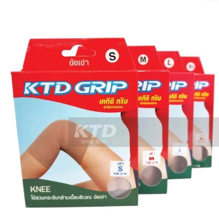KTD Grip ผ้าพยุงข้อเข่า มีไซส์ S M L XL  ( 1 ชิ้น/ แพ็ค )❌สินค้าไม่รับเปลี่ยนคืนทุกกรณีกรุณาวัดไซส์ก