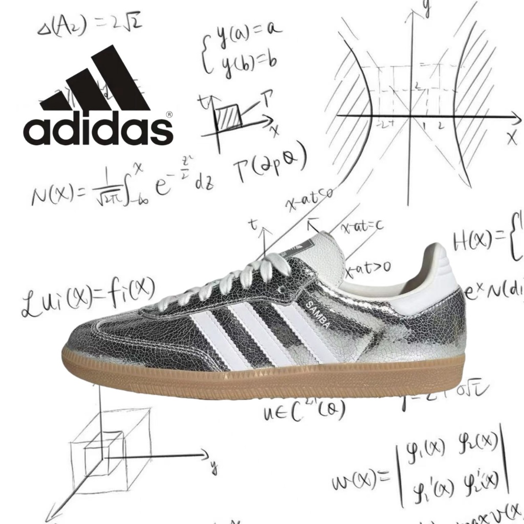 ✨ของแท้ 100 %✨  adidas originals Samba OG JR0035 สีขาว/เงิน