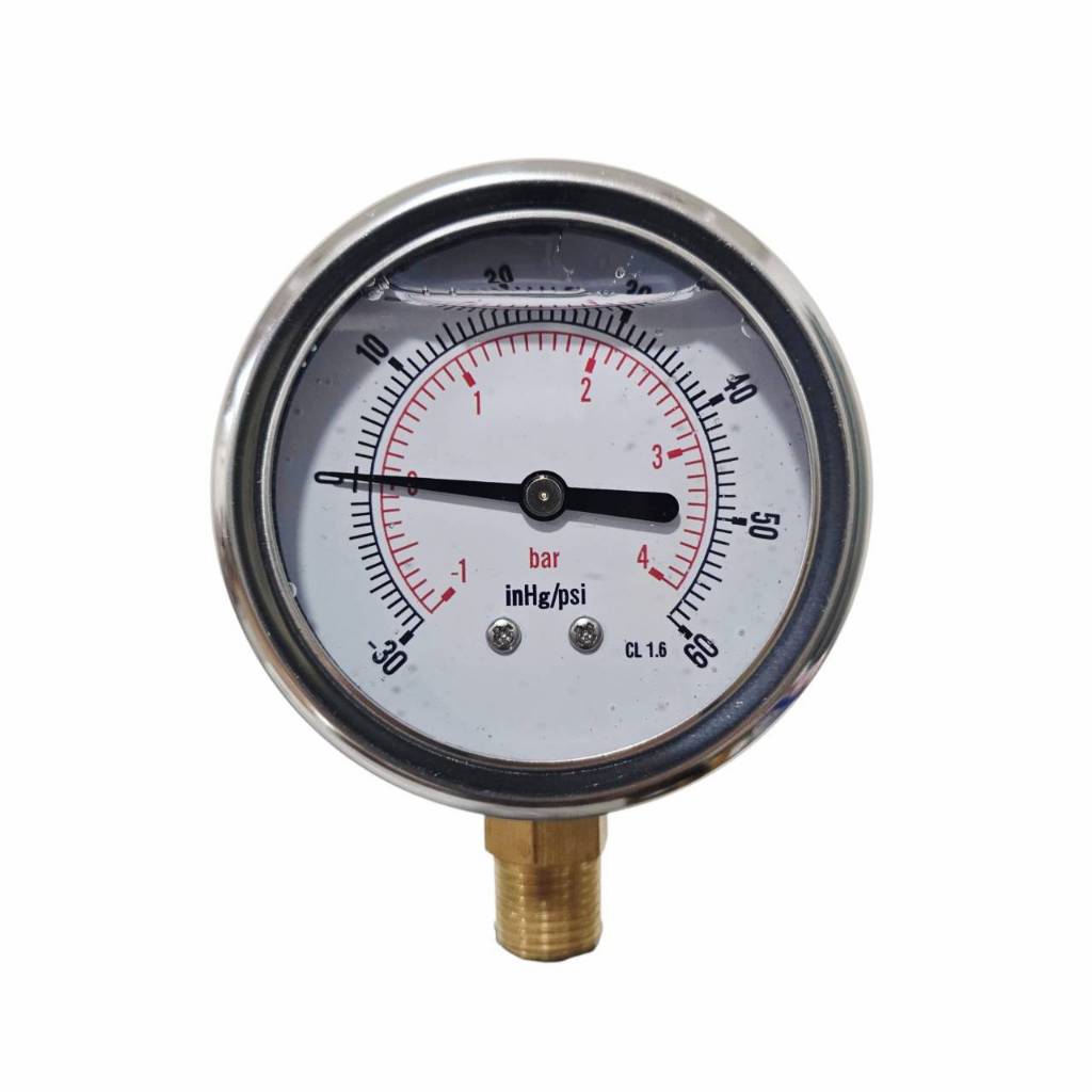 คอมปาวด์ เกจ (Compound Gauge) เกจแบบผสม Vacuum -1Bar Pressure 4 Bar