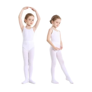 ถุงน่องเด็ก สีขาว (4-7 ขวบ) (7-11 ขวบ) ออกงาน การแสดง ถุงน่องเต้นบัลเล่ต์ Pantyhose for Children (White) พร้อมส่งจากไทย