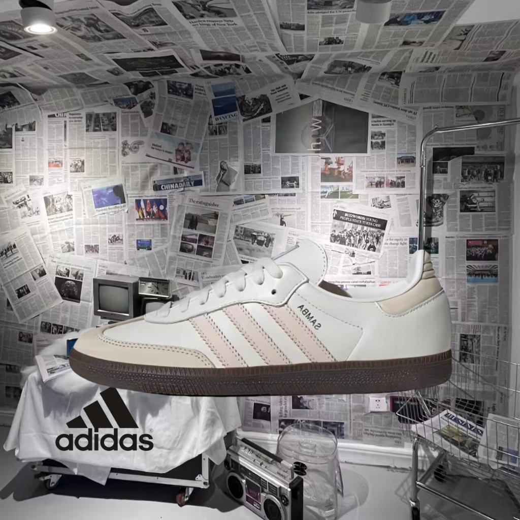 （ของแท้ 100 %）💛 adidas originals Samba OG IH2751 สีขาว/ชมพู