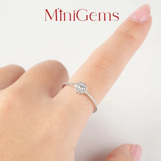 MiniGems แหวน เงินแท้ 92.5 เพชรสวิส(CZ) แหวนคู่ แหวนแต่งงาน แหวนผู้หญิง แหวนผู้ชาย 08913