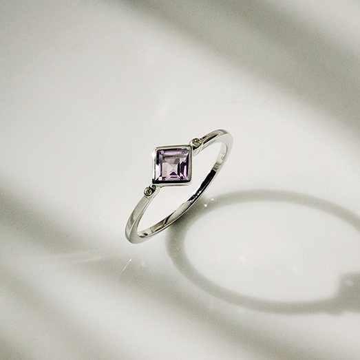Ar-Kang Collection AKR807/AKR808 แหวนเงินแท้ พลอย Amethyst