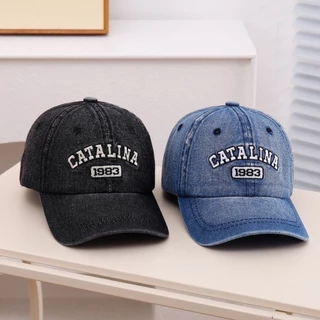 089# หมวกแก๊ปเด็กผ้ายีนส์งานปักตัวอักษร(CATALINA-1983)ใส่ได้ทั้งหญิงและชายกันแดดได้ดีแฟชั่นมาใหม่
