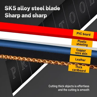 15.5mm สแตนเลสคัตเตอร์ ที่ตัดกระดาษ 10 In 1 Ftions Snap Off ใบมีด ที่เปิดขวด ไม้บรรทัด มีดคัตเตอร์อย่างดีอเนกประสงค์