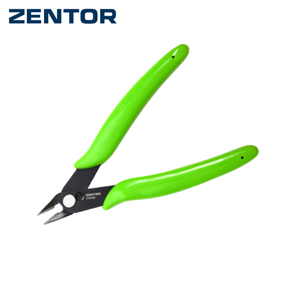 Zentor คีมตัดสายไฟ กรรไกรตัดสายไฟ คีมตัดเคเบิ้ล ตัดสายไฟแม่นยำ ด้ามจับPVC Electronic Cutting