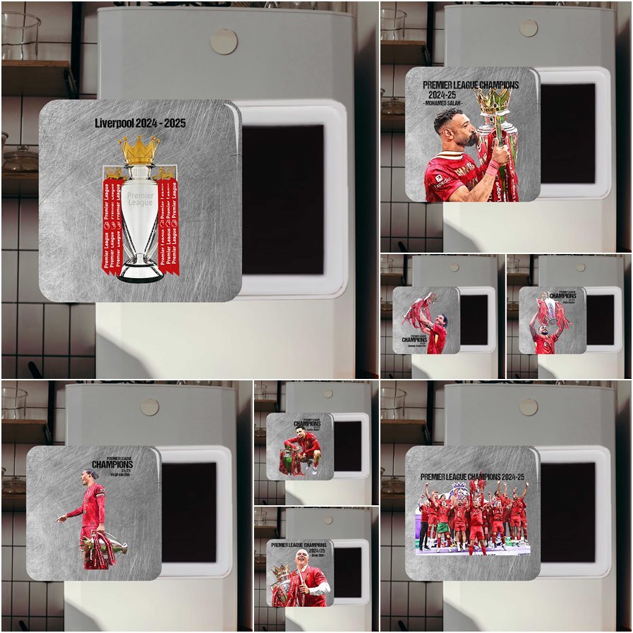 แม่เหล็กติดตู้เย็น สกรีนลายลิเวอร์พูล Liverpool แชมป์พรีเมียร์ลีก 2024 -2025