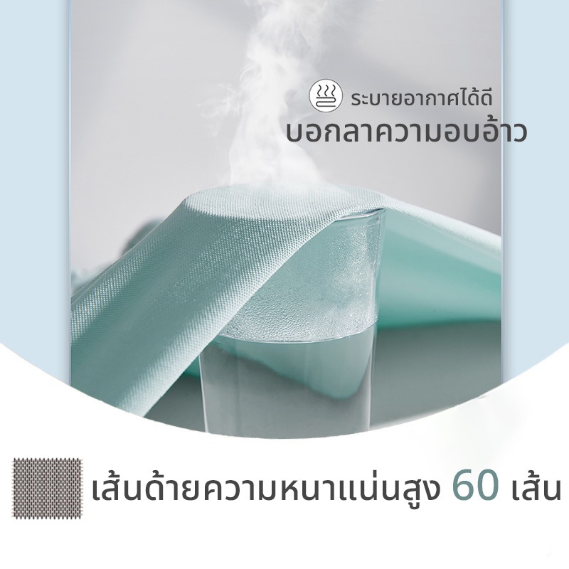 ☁ปลอกหมอน ผ้าฝ้ายแท้ เป็นมิตรกับผิว ปอกหมอนหนุน ป้องกันไรฝุ่น ระบายอากาศได้ดี สีพื้น ปอกหมอน 48x74ซม - รูปที่ 2