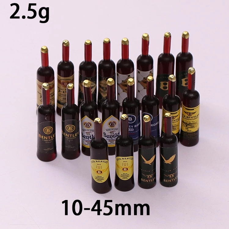 j108cขวดไวน์ต่างประเทศจำลองของสะสมของจิ๋วแพ็คละ 10 ชิ้น