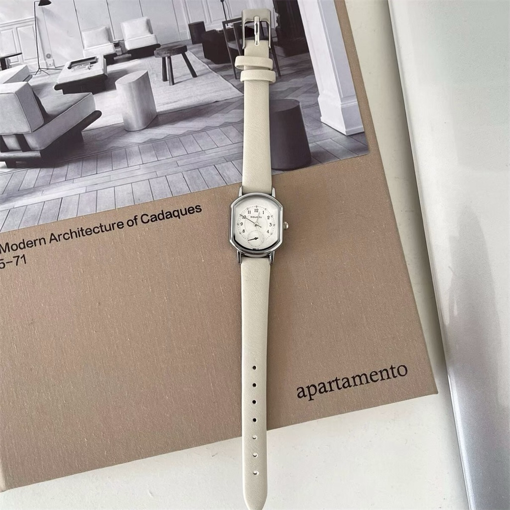 นาฬิกาข้อมือสตรีสไตล์เกาหลีแบบลำลอง สายโซ่บาง สีเขียวมัลเบอร์รี่ แฟชั่น  นาฬิกาข้อมือผู้หญิงที่สวมใส่ได้หลากหลาย - รูปที่ 3