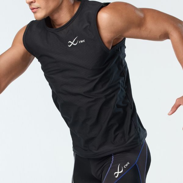 CW-X Outerwear Men เสื้อออกกำลังกายแขนกุด ผู้ชาย รุ่น IC6295 สี BL