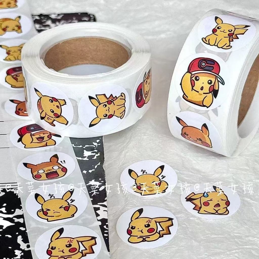 สติ๊กเกอร์ม้วน 500 ดวง / Sticker Roll ลายการ์ตูนน่ารักหลากหลายแบบ สัตว์น่ารักๆ สติ๊กเกอร์จิ๋ว ตกแต่งของใช้ สำหรับเด็ก