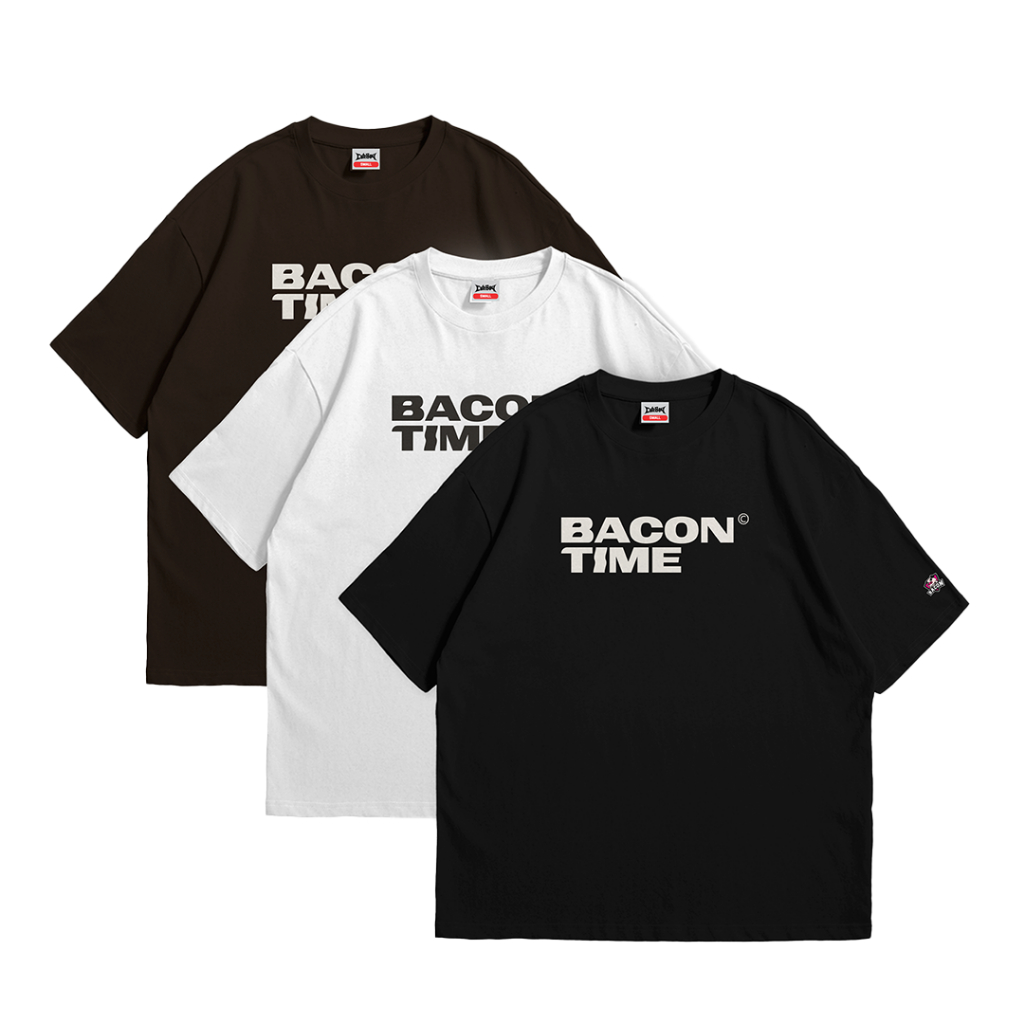 Bacon Time | BAC. Day off Tee เสื้อยืด แขนสั้น ทรงโอเวอร์ไซส์