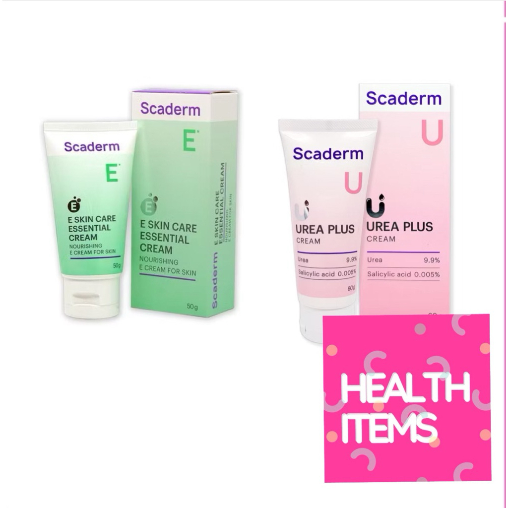 Scaderm E Skin Care Essential Cream และ Scaderm Urea Plus 9.9% Cream