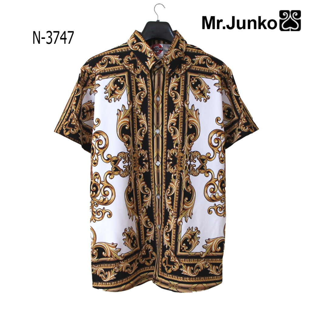 ⚡ ส่งฟรี⚡เสื้อเชิ้ต งานต่อลาย Mr-Junko  ผ้านิ่มใส่สบายไม่ร้อน N-3747