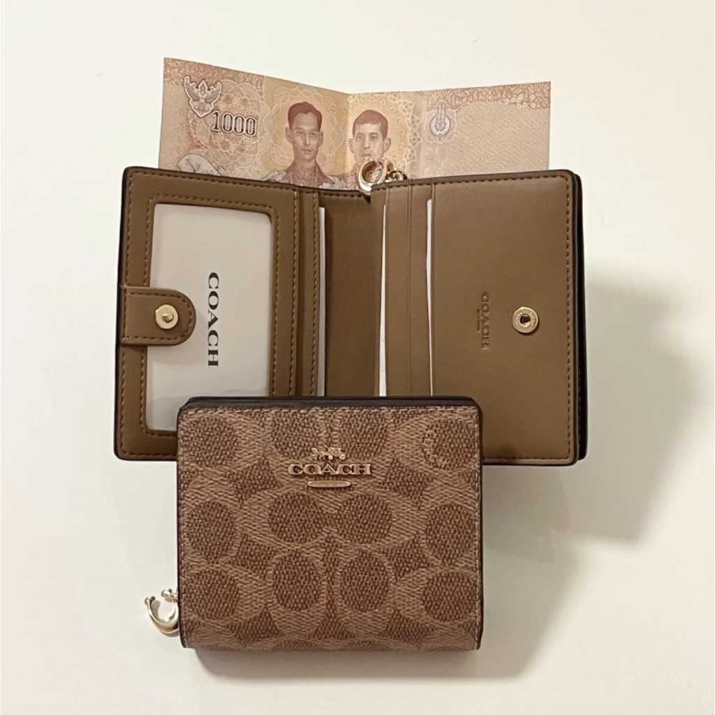 COACH SNAP WALLET #CW789 IM/TAN/BROW