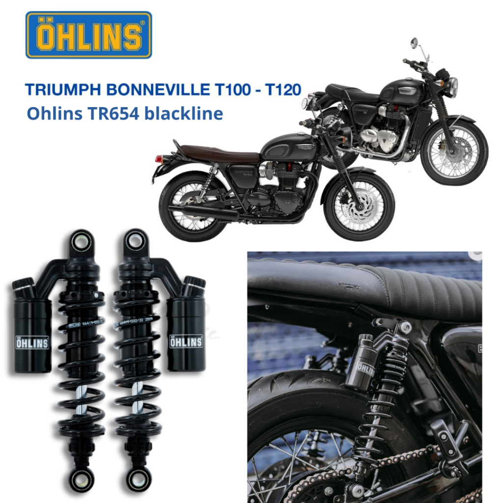 โช๊ค Ohlins TR654 blackline – Triumph Street scrambler, T100, T120