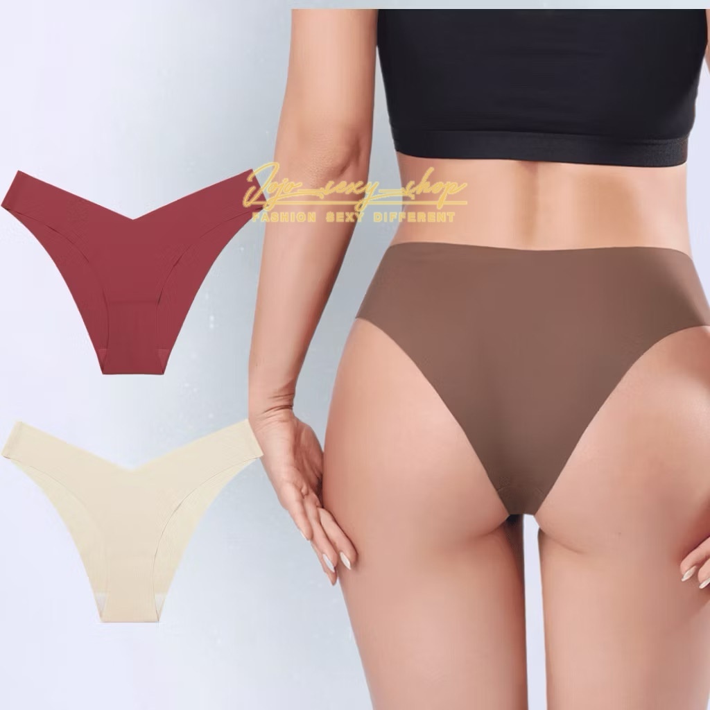 กางเกงในผู้หญิง ไร้ขอบ เอวต่ำทรงวี แซบมาก รับประกัน นุ่ม เย็น ใส่สบาย ไหมน้ำแข็ง VXDYDZK
