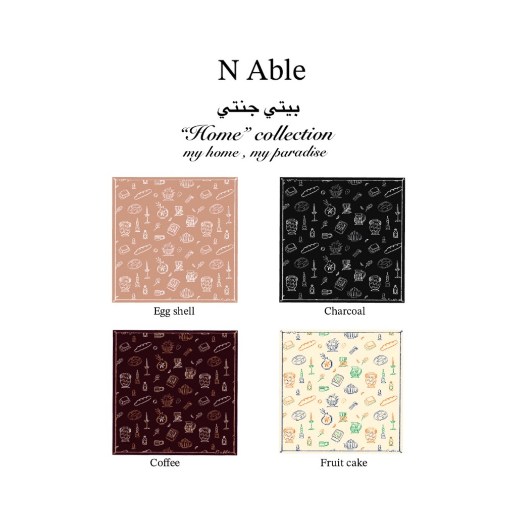 ผ้าคลุม New collection my home by N Able hijab Size115x115cm(Premium matte silk nano) [N able style]