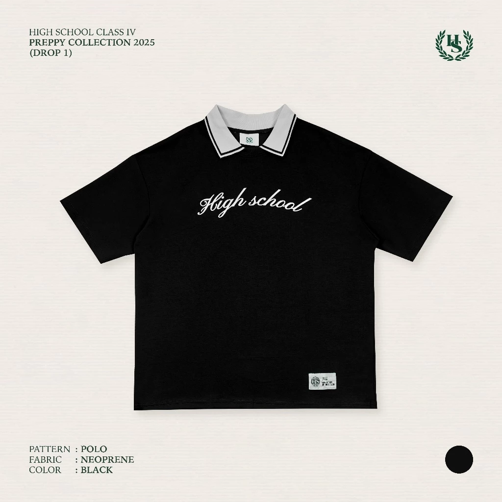 Highschool Preppy Collection 2025 Two Tone polo - เสื้อโปโลทูโทน - TPB08539