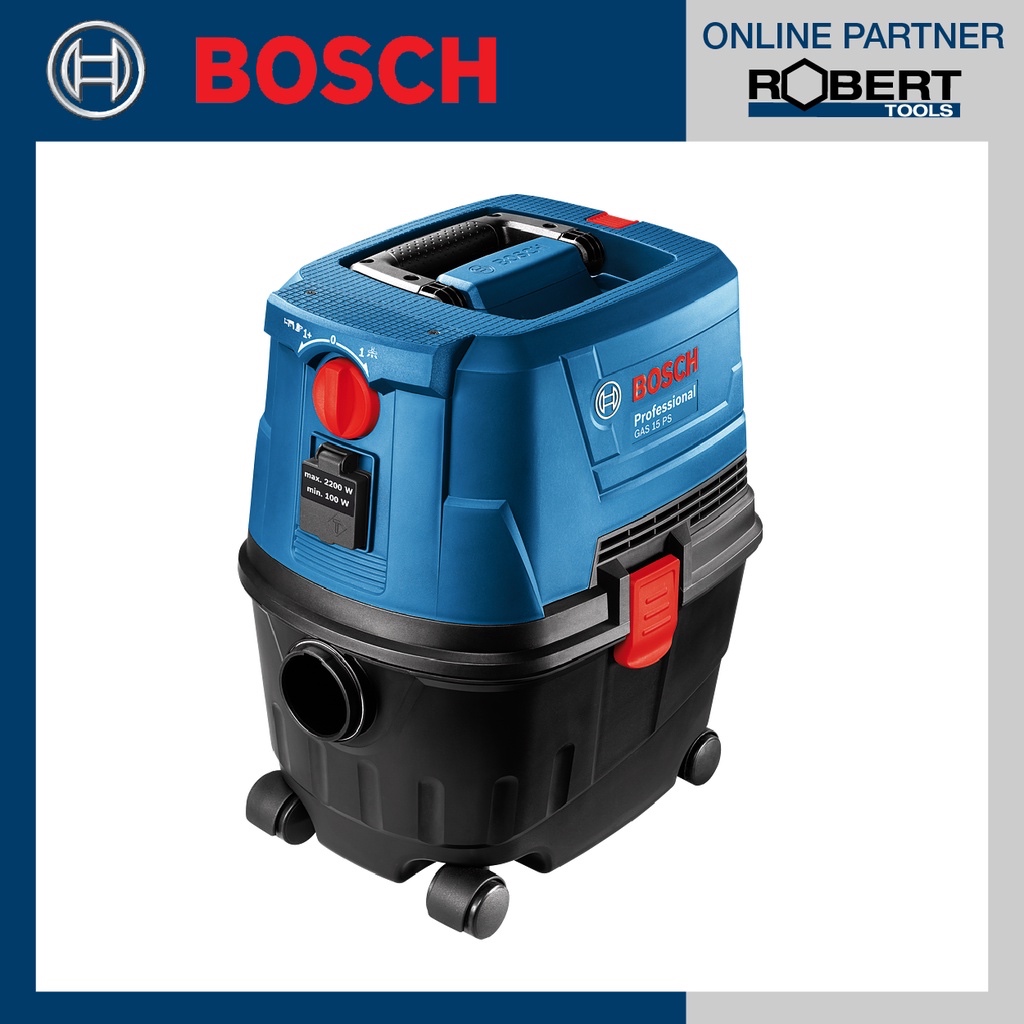 Bosch รุ่น GAS 15 PL เครื่องดูดฝุ่นไฟฟ้า 1100 วัตต์ 15 ลิตร (ดูดน้ำได้) (06019E51K0)