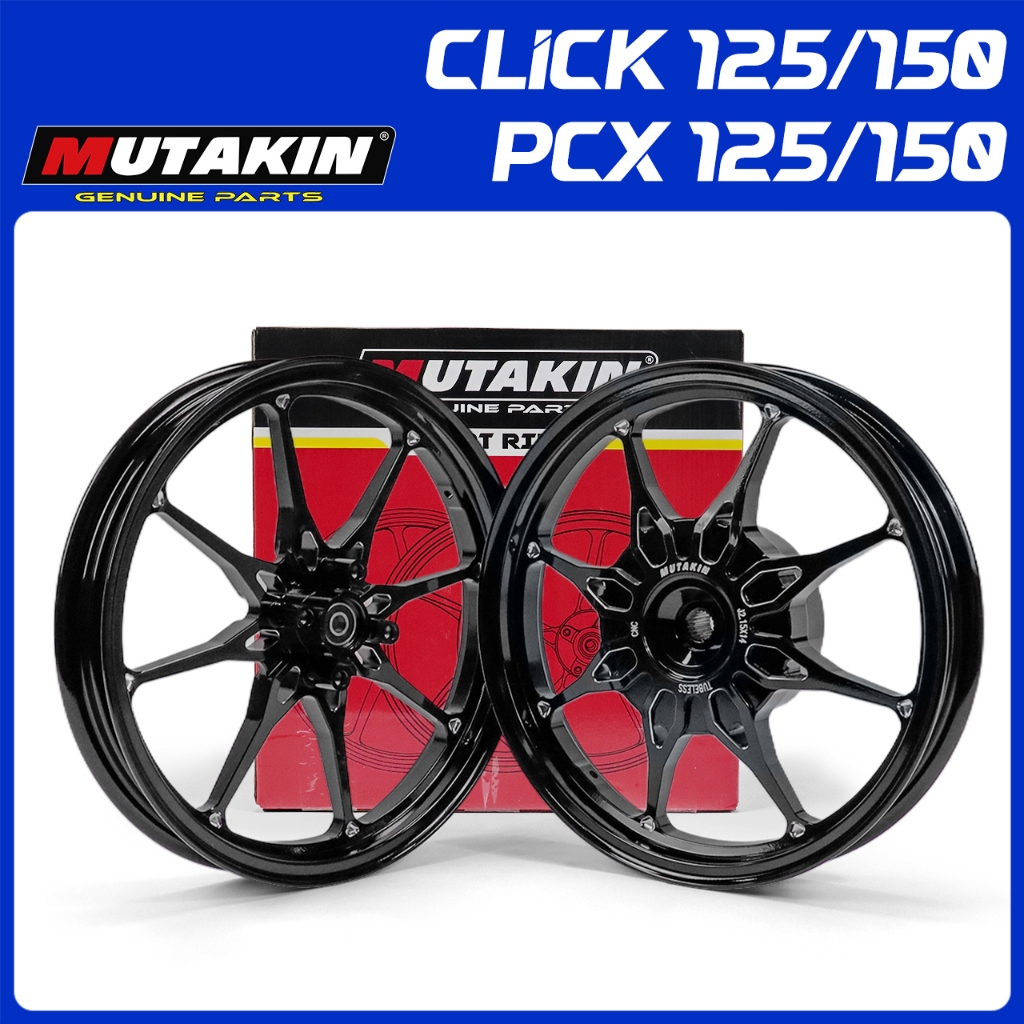 MUTAKIN ล้อแม็ก M435 RIM ล้อแม็กคลิก HONDA CLICK125(i) / CLICK150(i) / PCX125 / PCX150 คลิก125i คลิก150i 1.8*2.15-14