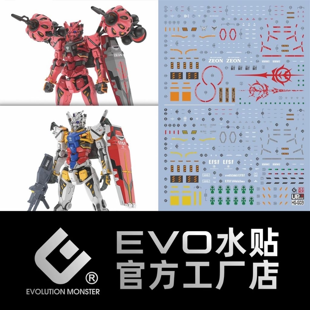 HG White/Red GquuuuuuX EVO Decal