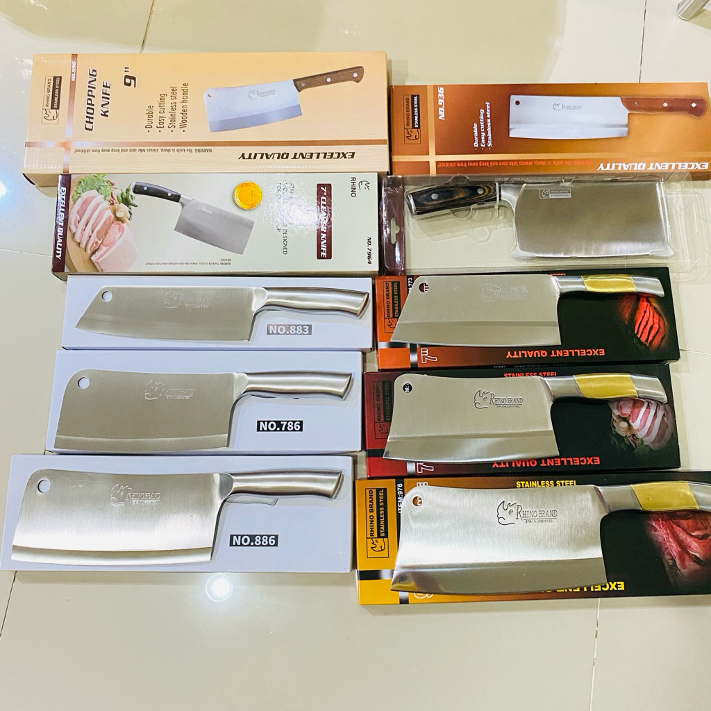 มีด Rhino มีดไรโน่ อีโต้ ตราแรด (No.976 / 776 /773 / 786/ 886 / 883 ) ด้ามสแตนเลส หลากหลายแบบ ของแท้