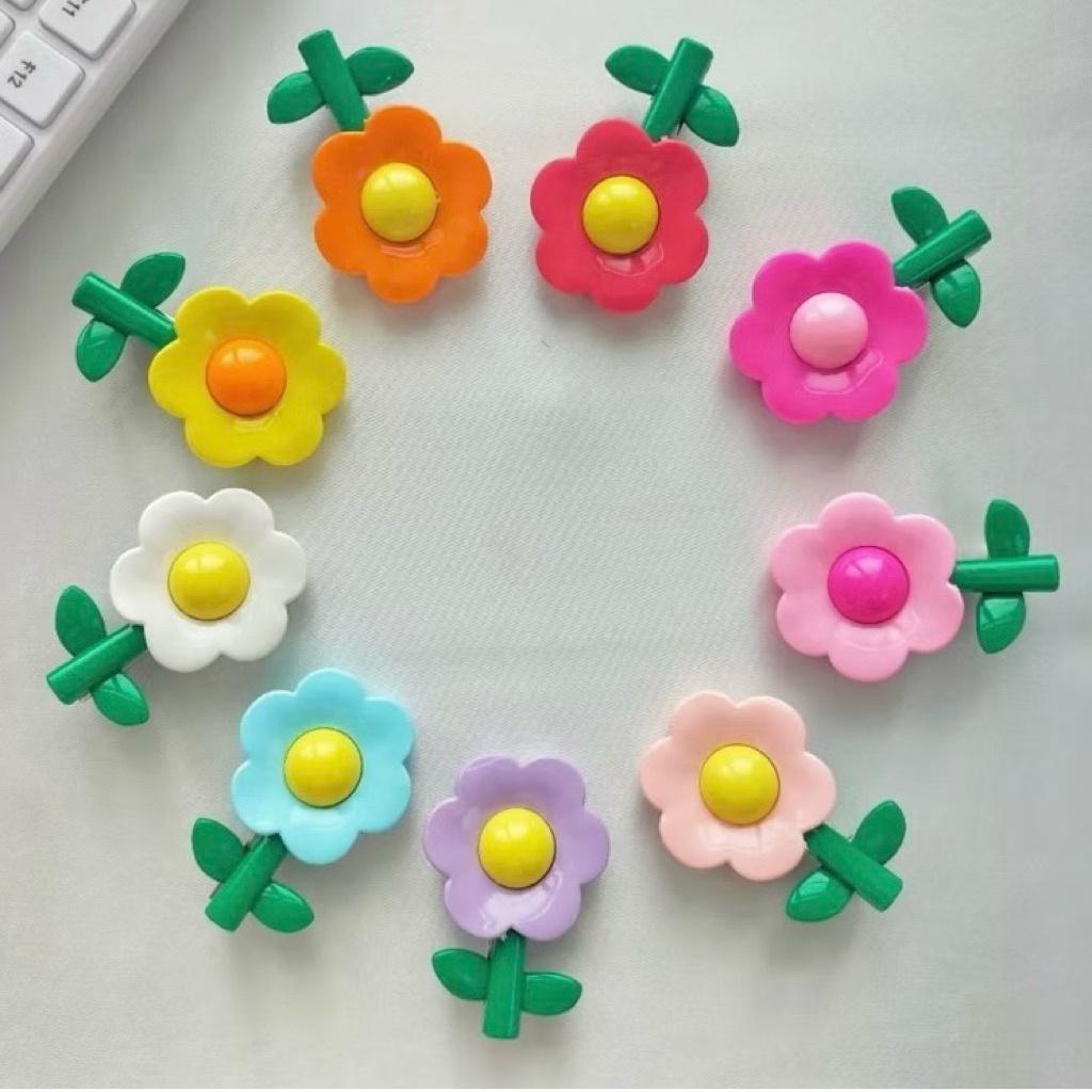 🇹🇭กิ๊ฟดอกไม้🌸กิ๊ฟแม่ชม🌼1 คู่กิ๊บสีสันสดใสกิ๊บปากเป็ด - รูปที่ 2