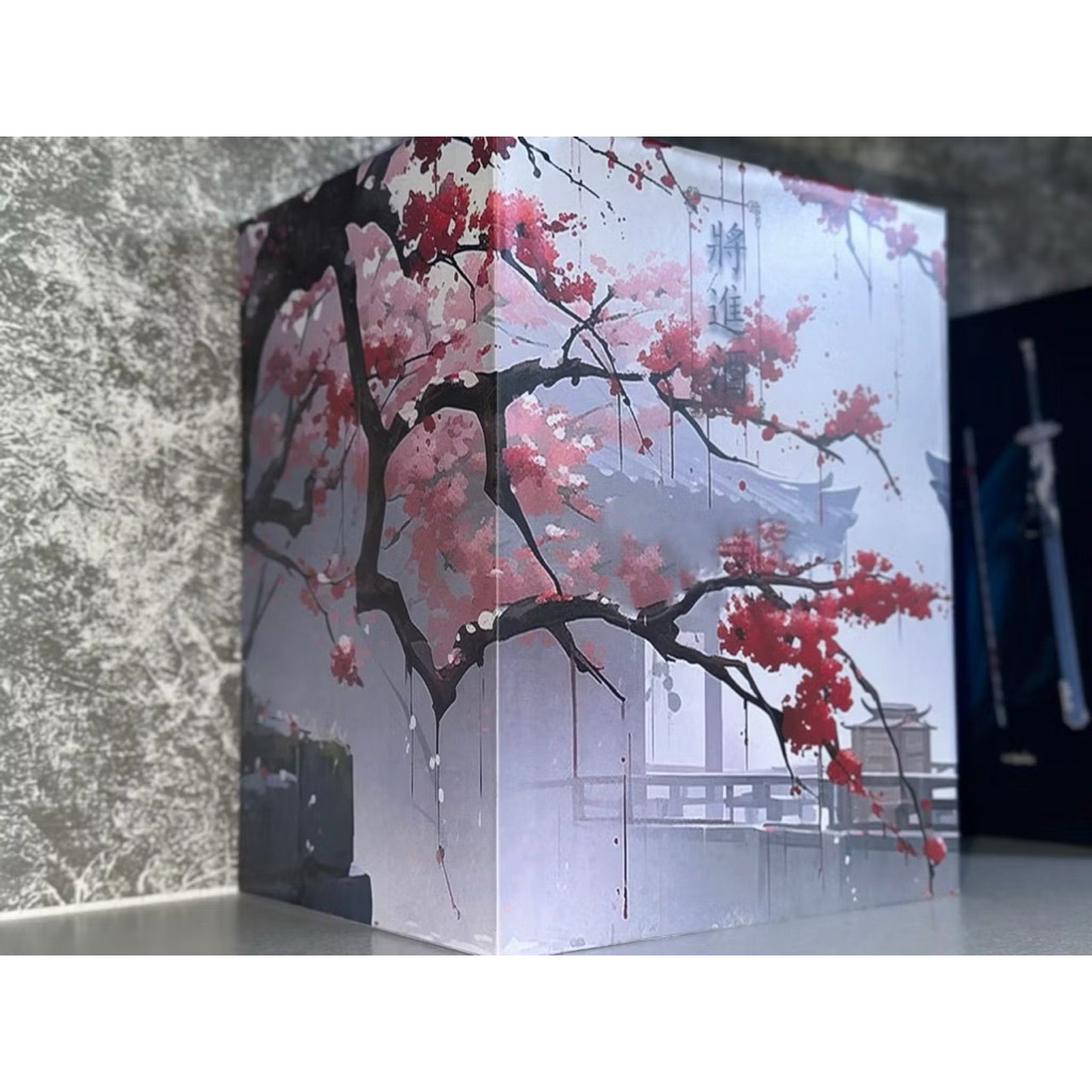 Box set สำหรับใส่หนังสือ เชิญร่ำสุรา ผิวกล่องเลือกได้ทั้งเงาและด้าน  ขนาด 17.5 cm มีสองลายให้เลือก