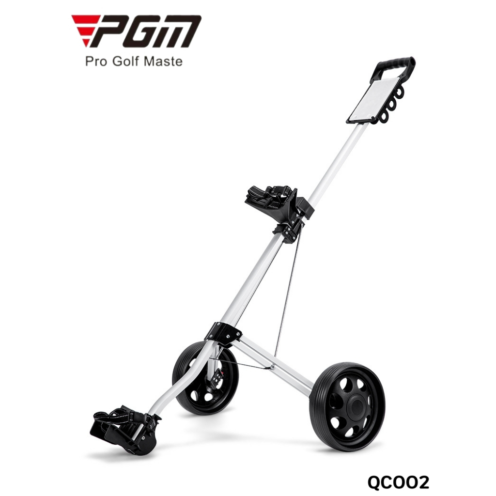 รถลากถุงกอล์ฟ พับเก็บได้ (QC002) PGM GOLF BAG CART วัสดุแข็งแรงทนทาน