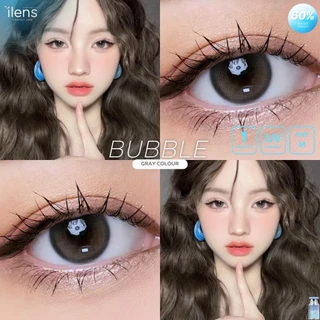 💧ค่าอมน้ำ60% 🌈Bubble🌈คอนแทคเลนส์ Brown / Gray / Blue (ilens) ขนาดกลาง💖