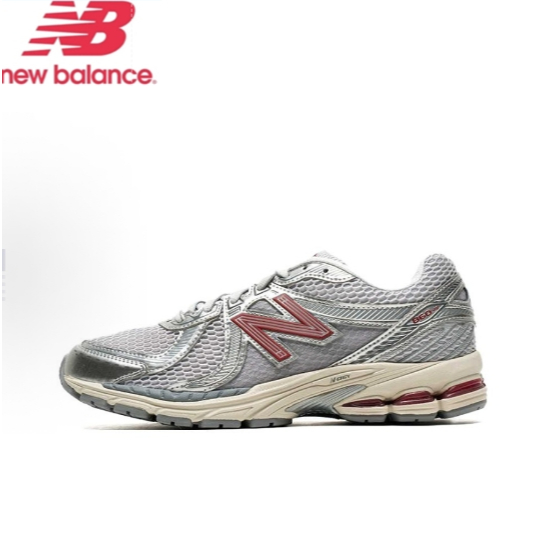 【ของแท้ 100%】New Balance NB 860 v2 low cut silver gray