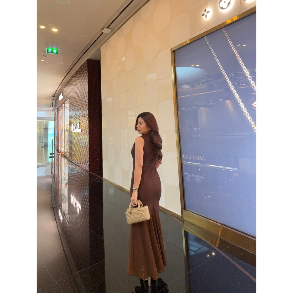 “Issaya Brand” Cynthia เดรสยาวปลายชีฟองซีทรู เดรสออกงาน เดรสพรางหุ่น ชุดไปงานแต่ง รหัสE41 เดรสงานแต่ง ชุดออกงาน ชุดราตรี ราคา ถูกที่สุด ดีลบีเคเค แกลเลอรีภาพที่ 6