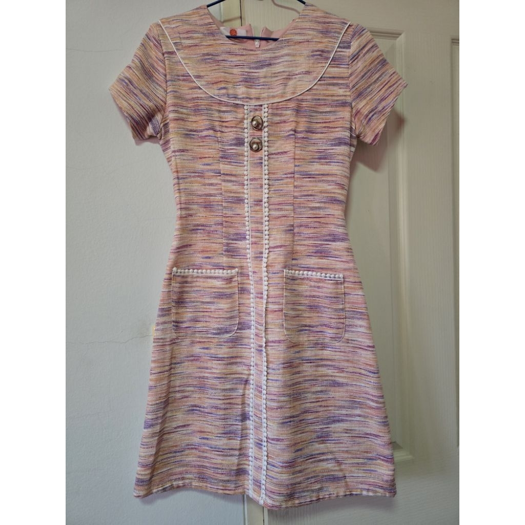 เดรสร้าน pyn brand ผ้าทอ ลายสวย