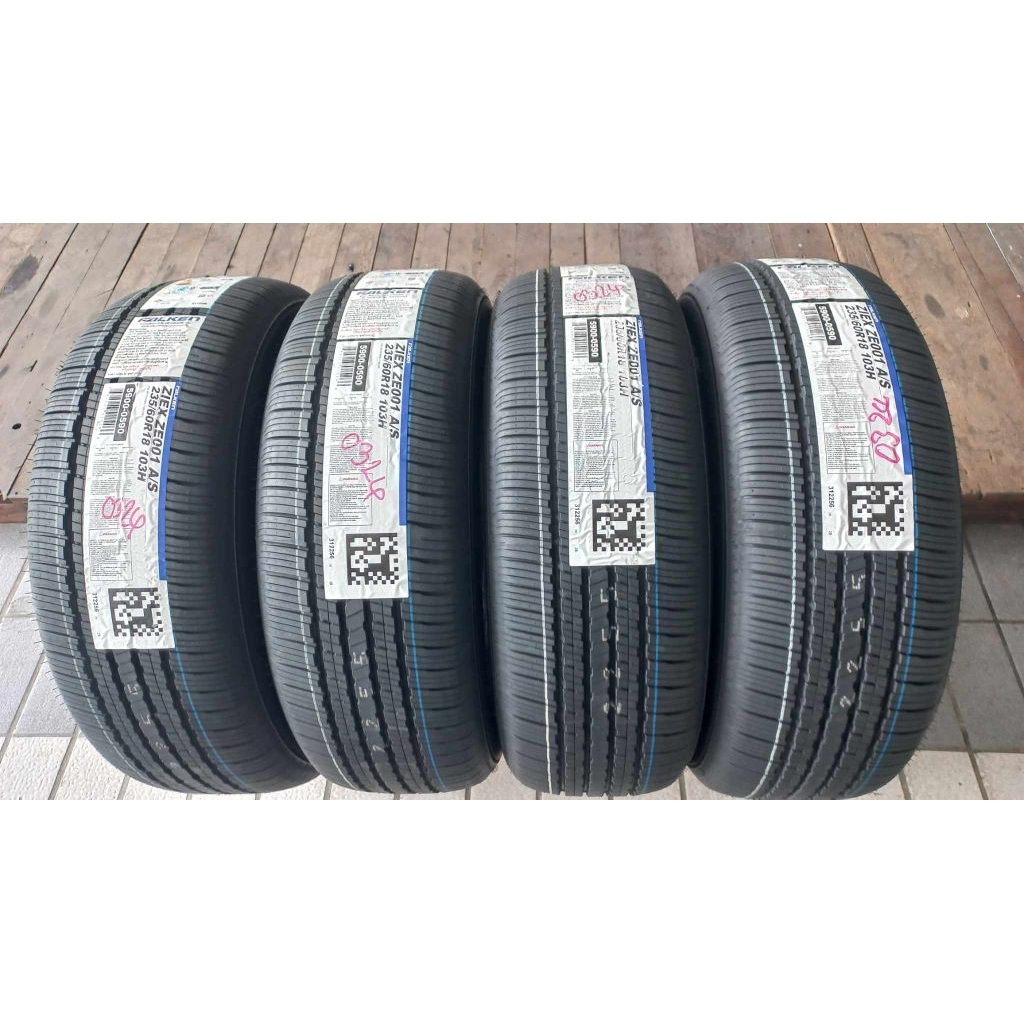 falken 235/60r18 รุ่น ziex ze001 ยางใหม่ผลิตปี2025 (รวมยาง4เส้น)แถมจุ้มลมฟรี4ตัว