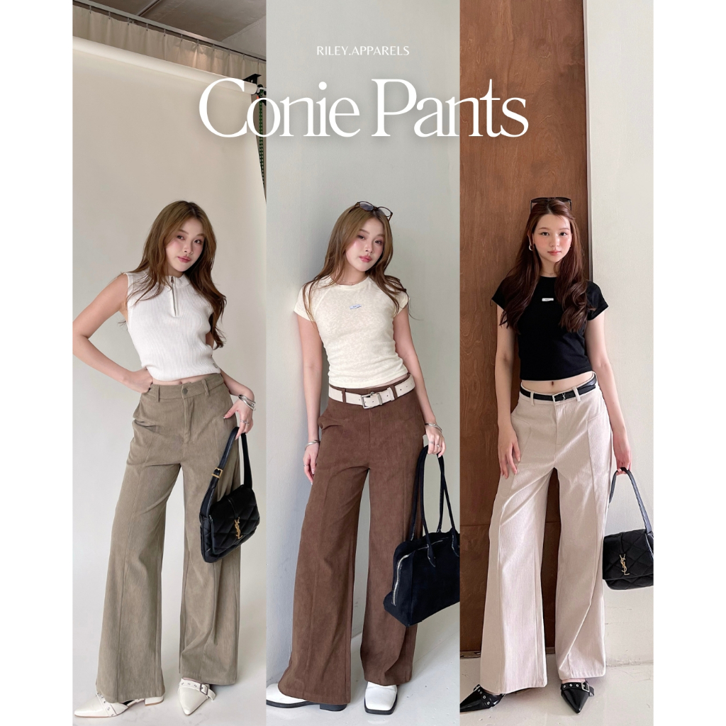 Riley.apparels - Conie pants กางเกงลูกฟูกทรงกระบอก 9130