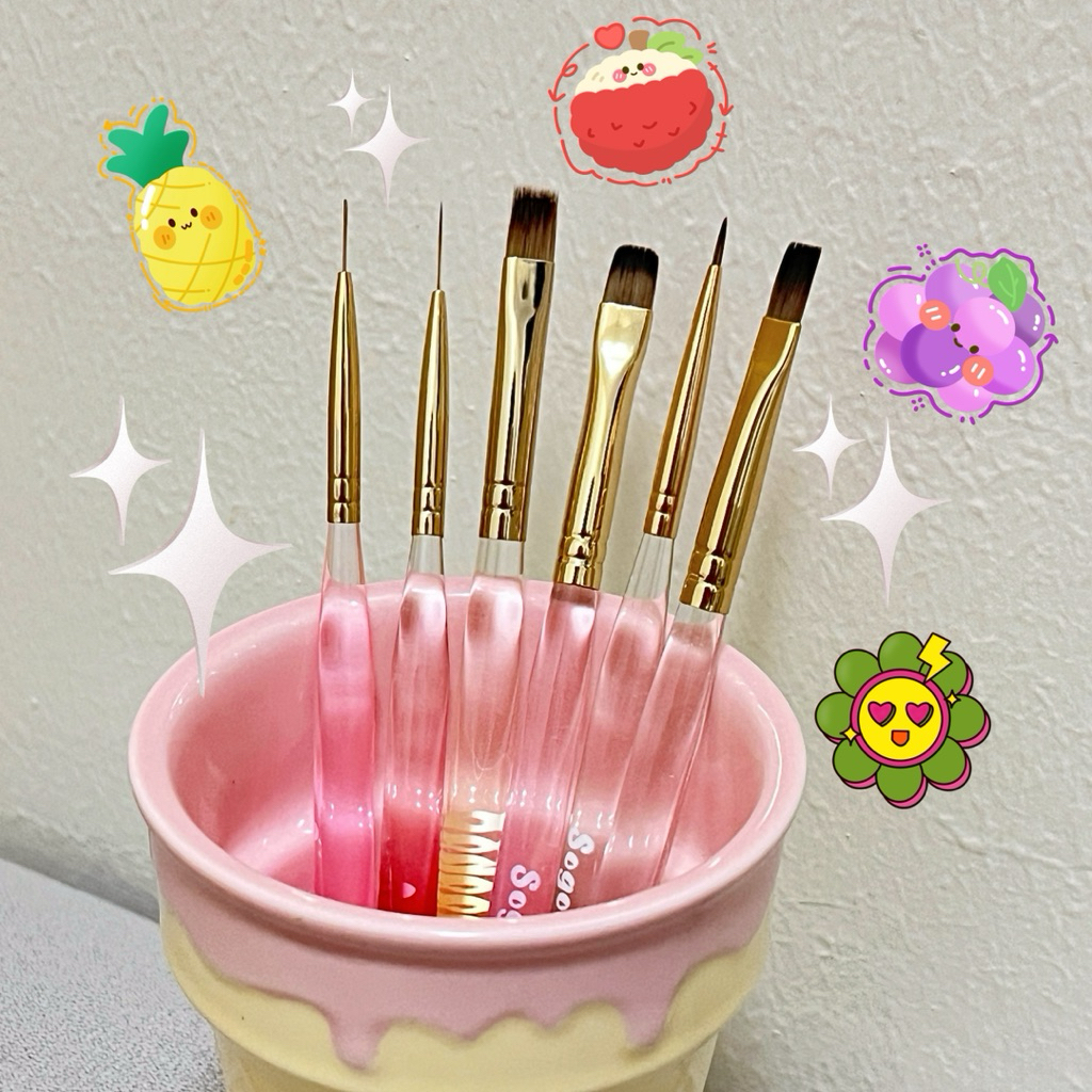 พร้อมส่ง 🎀🫧 Sogood Nails พู่กันเซท 6 ด้าม