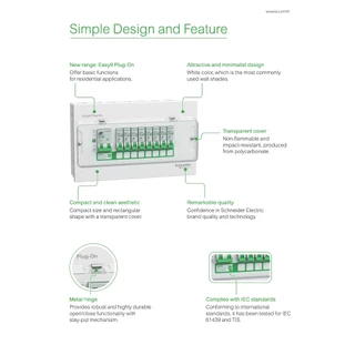 Schneider กันดูด EZ9D 40A - 63A 1P+N 10kA 30mA Easy9 RCBO เมนเซอร์กิตเบรกเกอร์ ป้องกันไฟดูด