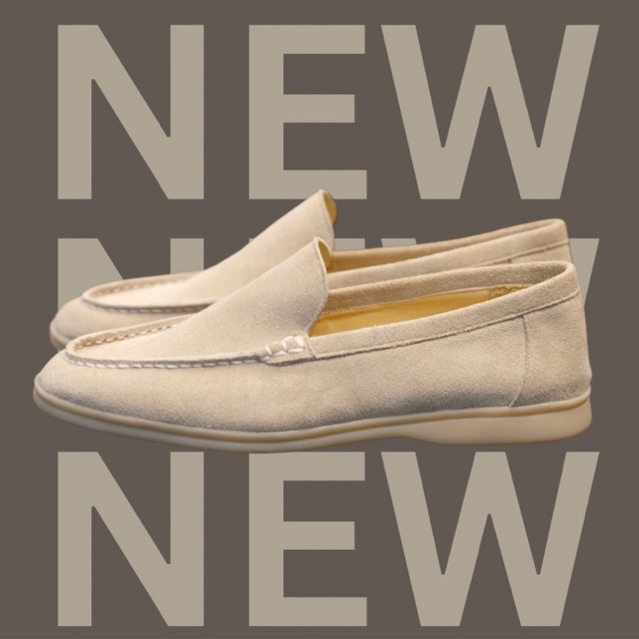 British - รองเท้าหนังกลับ รุ่น Brixton Suede Loafers สี Cream Beige(unlined)