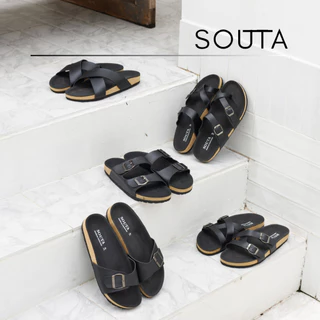 🐾Souta All Black รองเท้าแตะสไตล์วินเทจ รวมรุ่นดำล้วน🐈‍⬛ ไบเก้น >> ไซส์ 35-45*ลด1ไซส์*