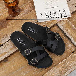 🐾Souta All Black รองเท้าแตะสไตล์วินเทจ รวมรุ่นดำล้วน🐈‍⬛ ไบเก้น >> ไซส์ 35-45*ลด1ไซส์*