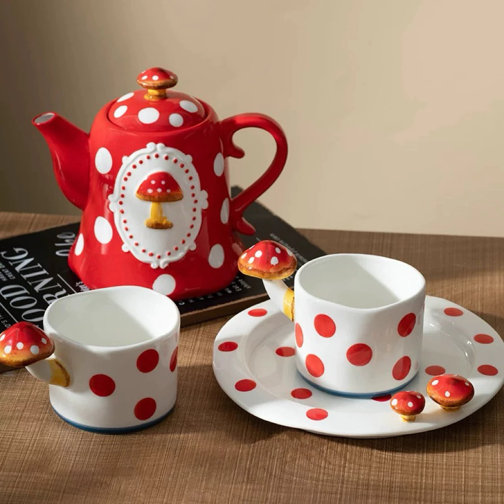 āļāļĢāđāļāļĄāļŠāđāļāļāļēāļāđāļāļĒðMushroom Tea Set āđāļāđāļāļāļēāļāđāļģāļāļē āđāļāđāļ§āļāđāļģ āļāļēāļāļāļēāļĄāļĨāļēāļĒāļāļļāļ āļĢāļđāļāđāļŦāđāļ āđāļāđāļāļāļāļāļē āļāļāļĄāļąāļāļāļ°āļāđāļēāļĢāļąāļāđ āđāļāļĢāļēāļĄāļīāļ