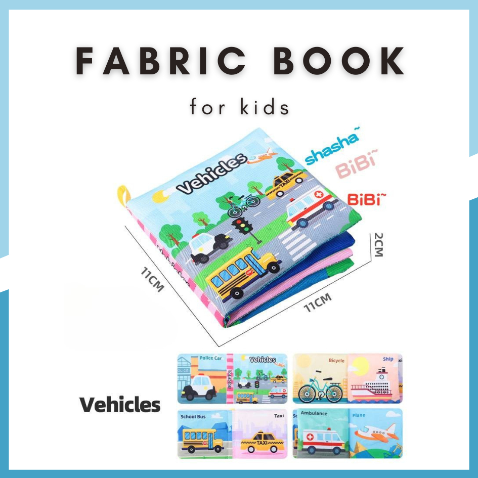 babyporter หนังสือผ้ารุ่นสี่เหลี่ยมจตุรัส มีเสียงเวลาขยำ สำหรับเด็กเล็ก ช่วยเสริมสร้างพัฒนาการ