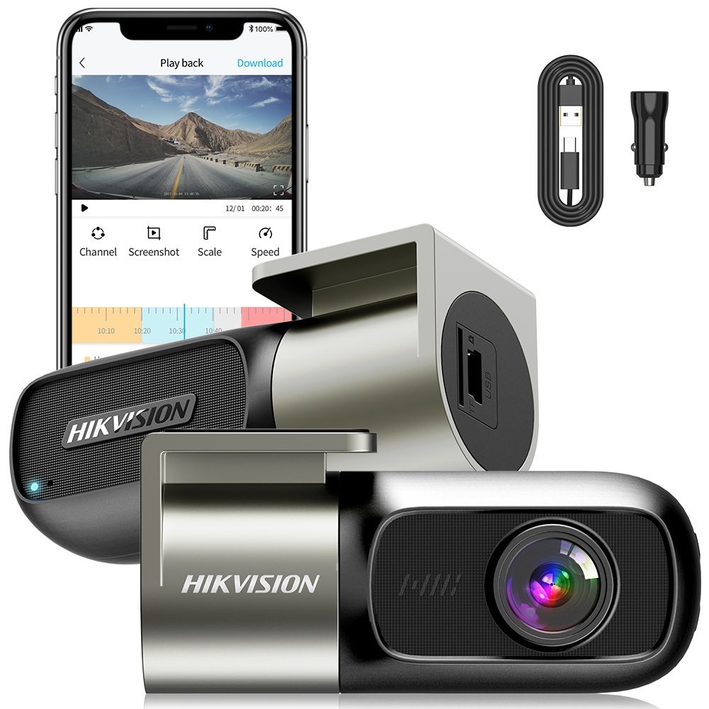 HIKVISION D1/D1PRO Dash Cam Car Camera 2K กล้องติดรถยนต์ 1440 HD Wi-Fi ในตัว หมุนได้ 360°