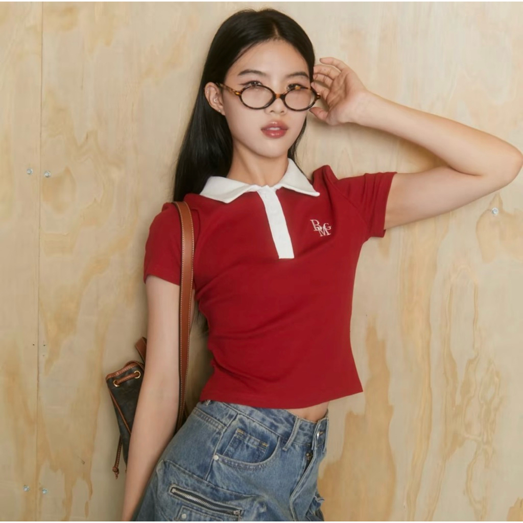 ส่งต่อ เสื้อครอปโปโลสีแดง BMG BEMING