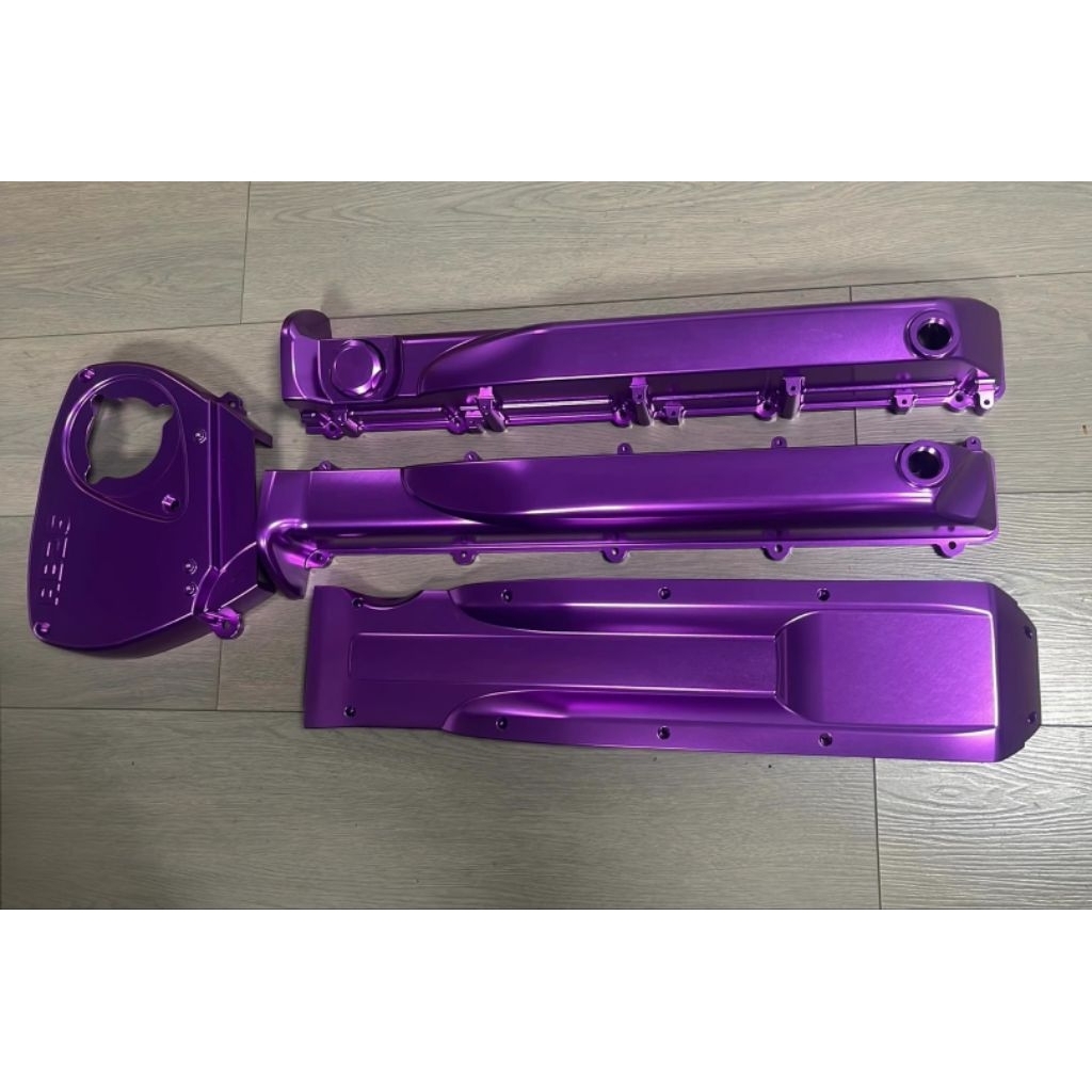 ฝาครอบวาล์วอลูมิเนียมCNC RB26Dettทั้งระบบเป็นงานสร้างขึ้นใหม่สีอาโนไดร์