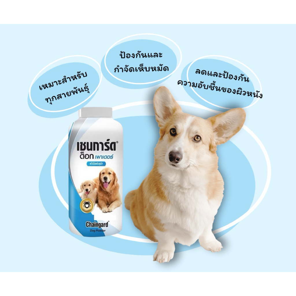 เชนการ์ด ดรายแชมพู/แป้งโรยตัว สำหรับสัตว์เลี้ยง  แป้งโรยสุนัข กำจัดเห็บหมัด